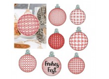 Stickserie ITH - Weihnachtskugeln Anhänger Grafisch